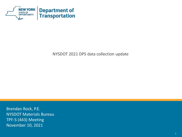nysdot 2021 dps data collection update