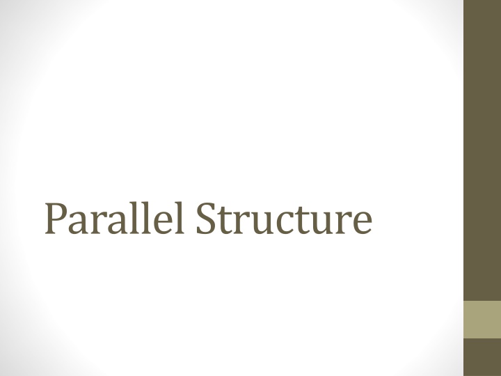 parallel structure