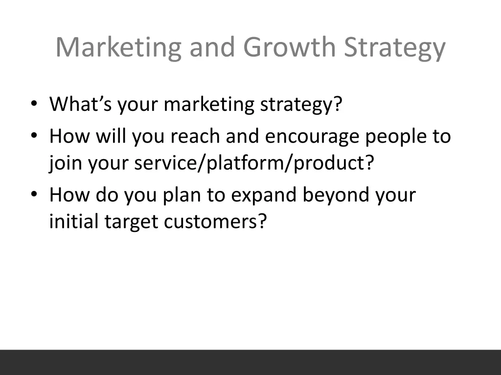 marketing and growth strategy