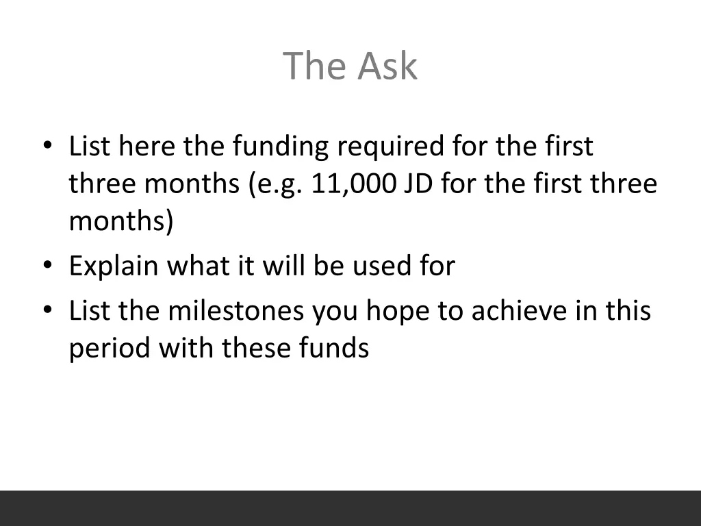 the ask