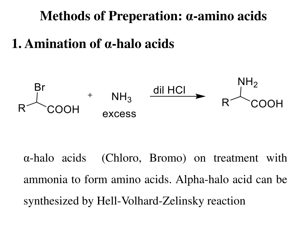 methods of preperation amino acids