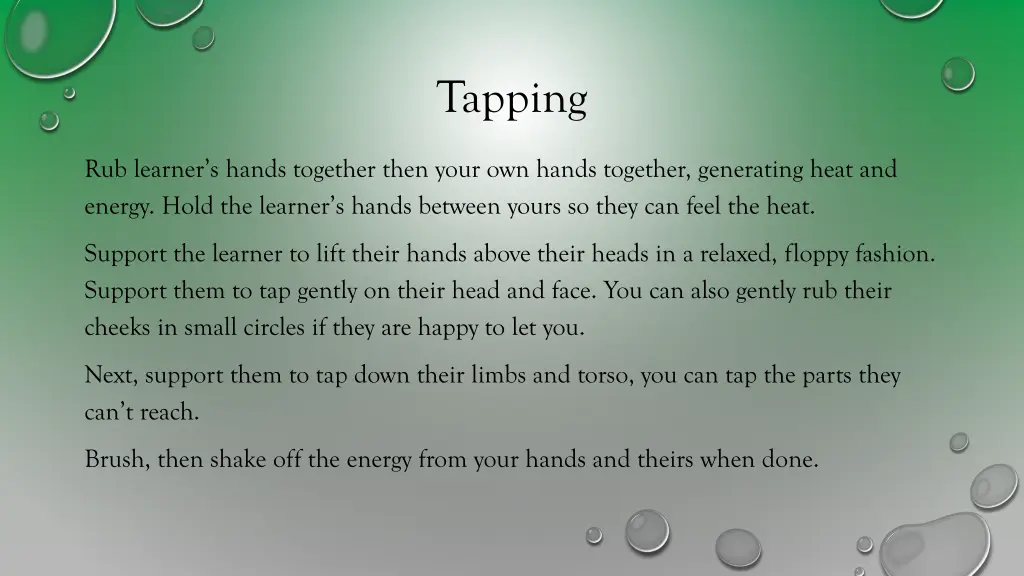tapping