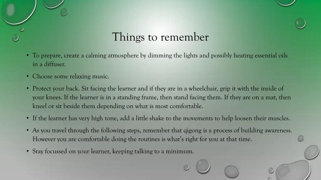 things to remember