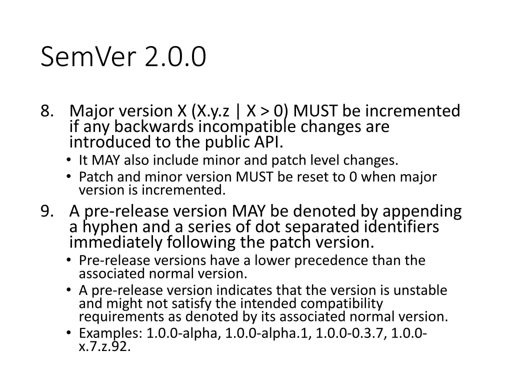 semver 2 0 0 3