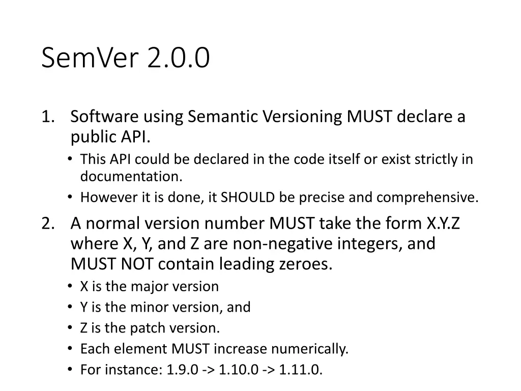 semver 2 0 0
