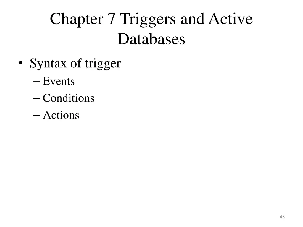 chapter 7 triggers and active databases