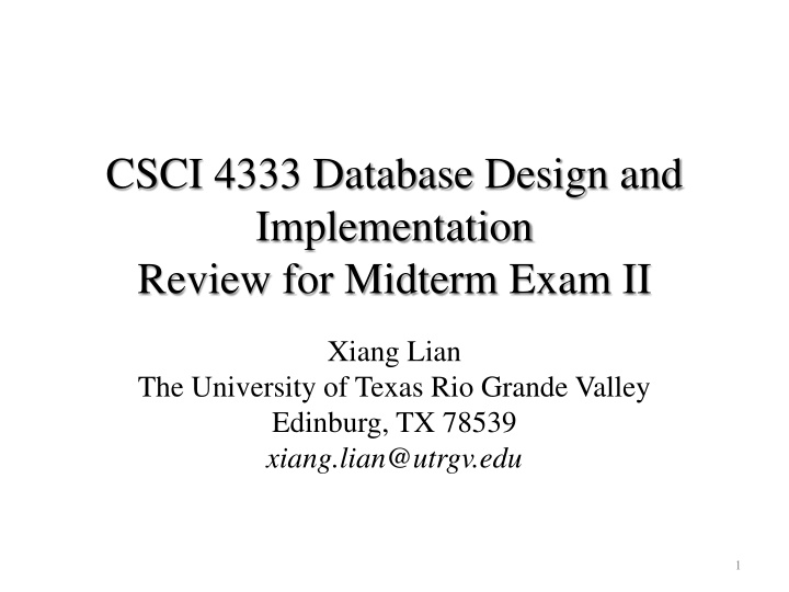 csci 4333 database design and implementation