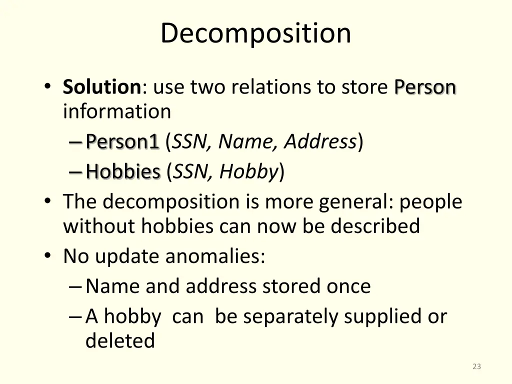 decomposition