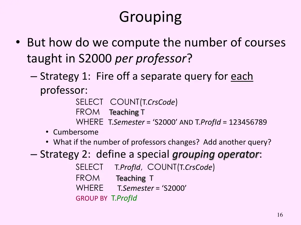 grouping
