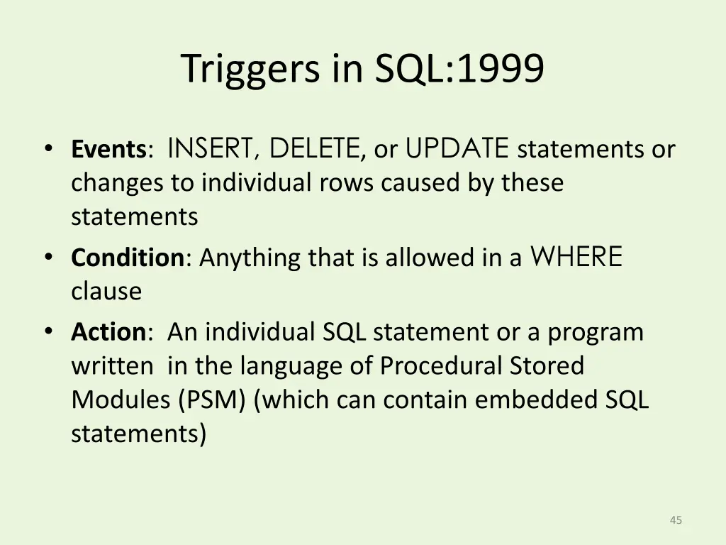 triggers in sql 1999