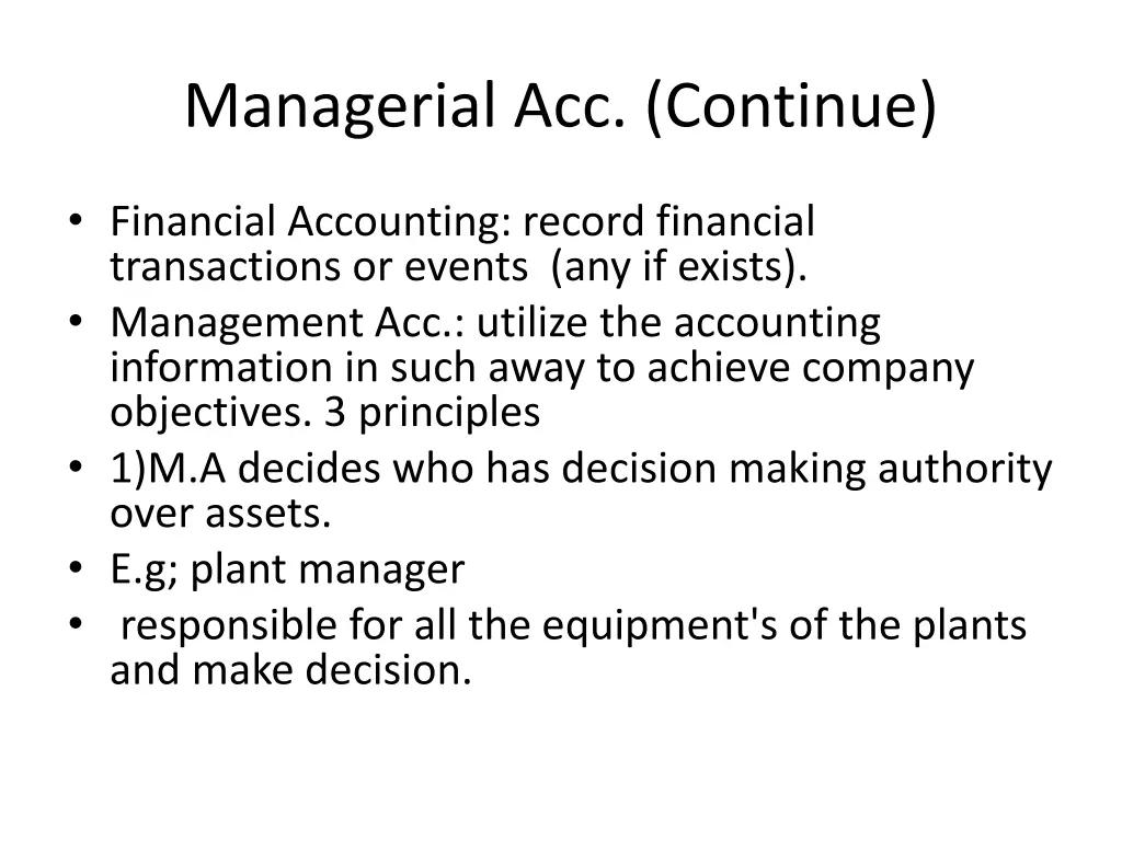 managerial acc continue