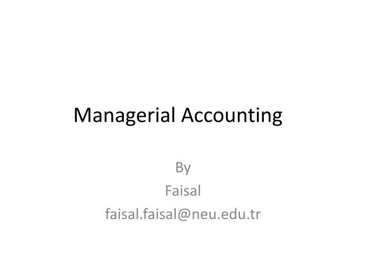 managerial accounting