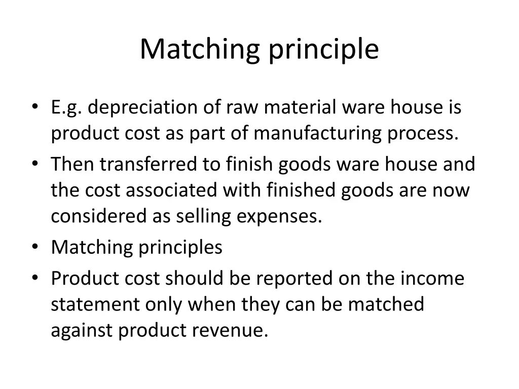 matching principle