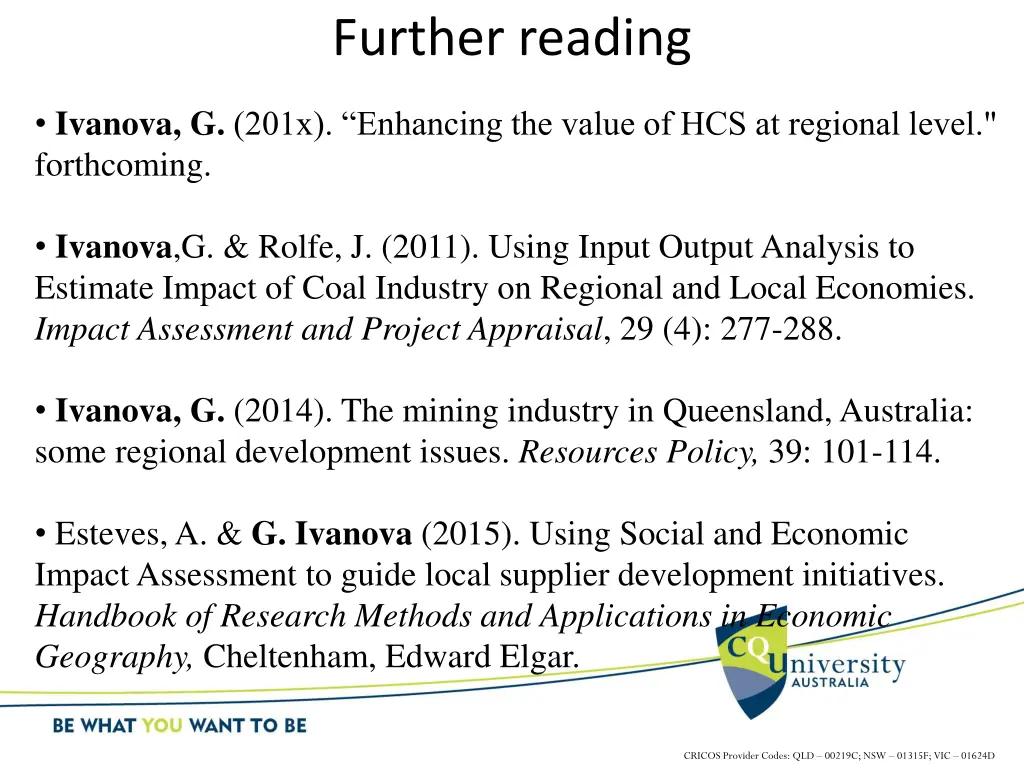 further reading