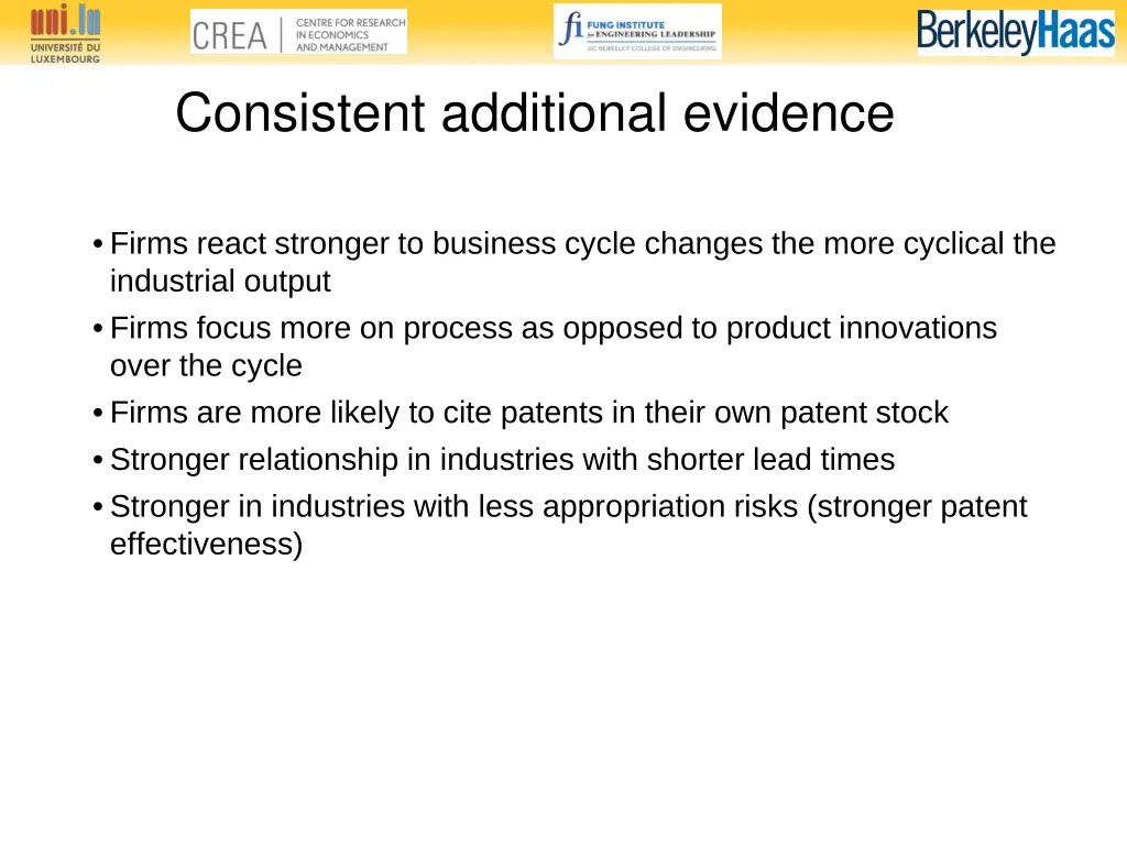 consistent additional evidence