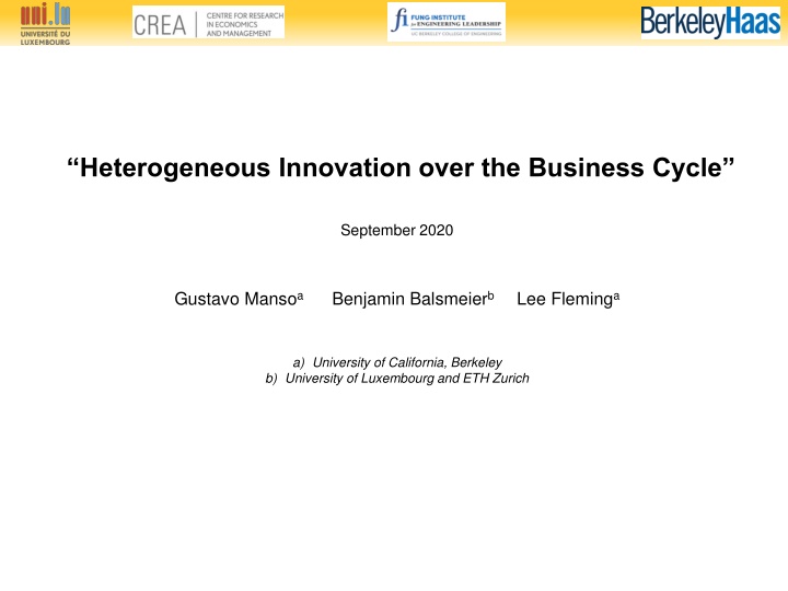 heterogeneous innovation over the business cycle