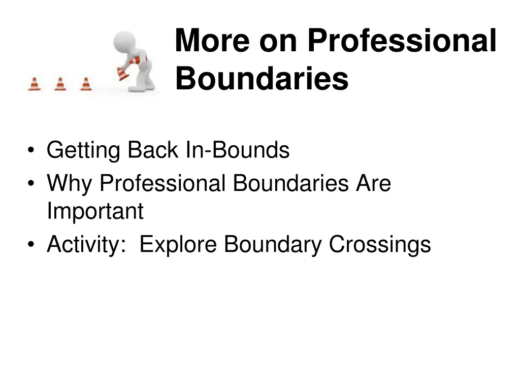 more on professional boundaries