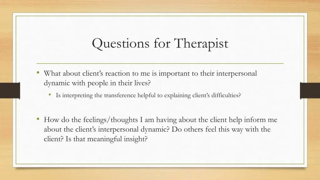 questions for therapist 1