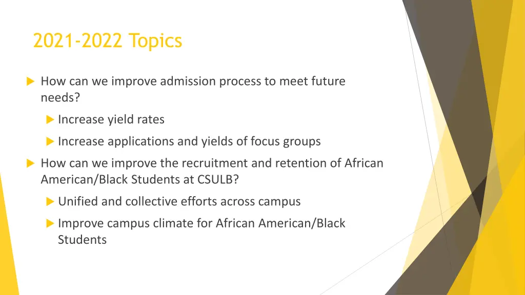 2021 2022 topics