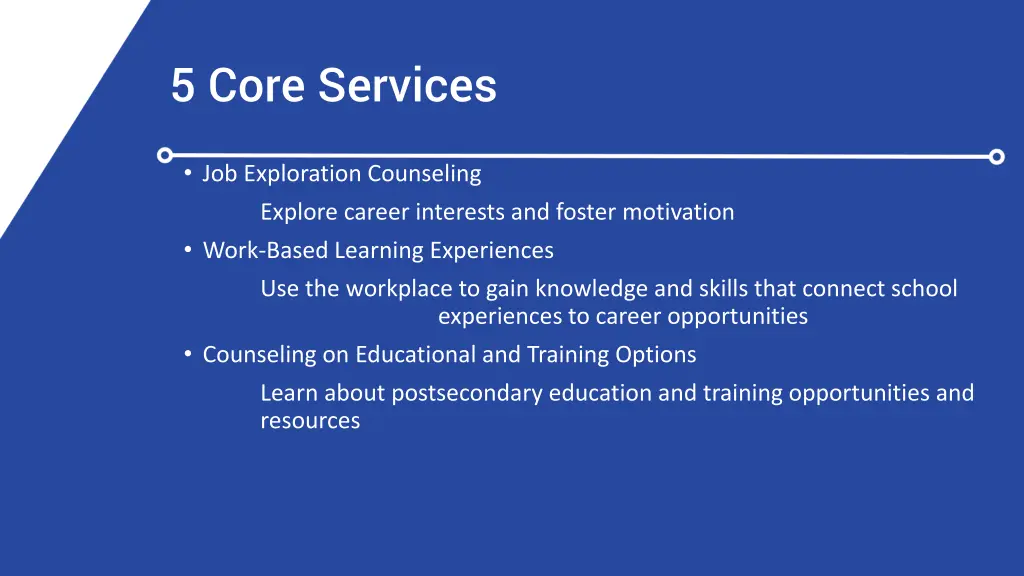 5 core services