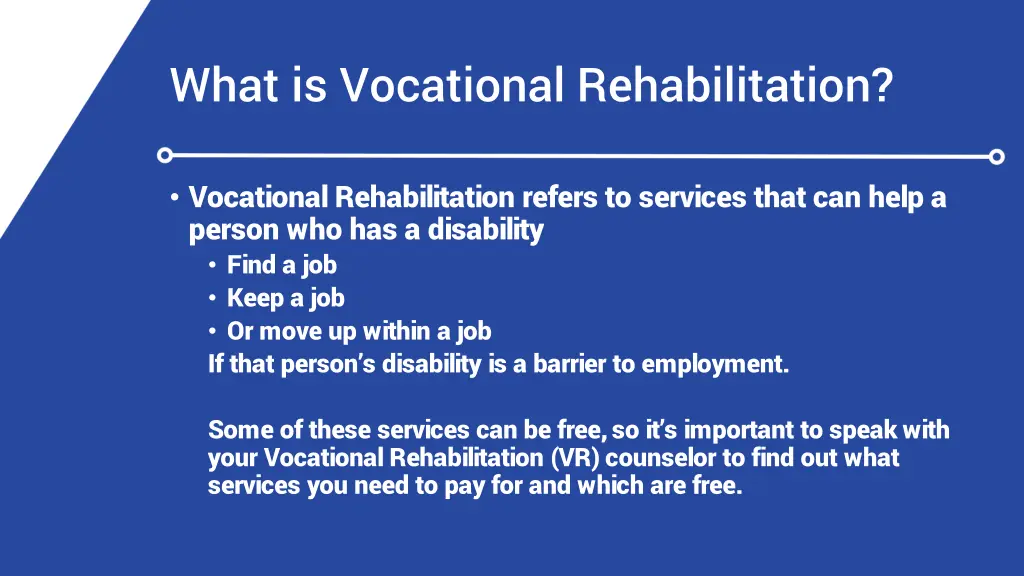 what is vocational rehabilitation