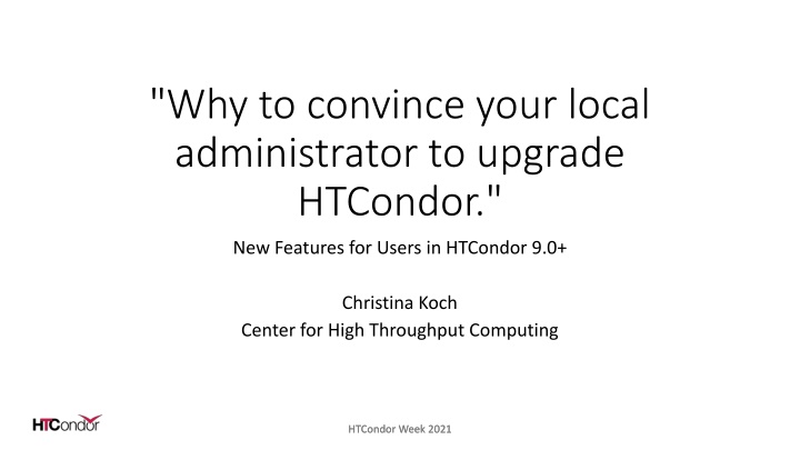 why to convince your local administrator