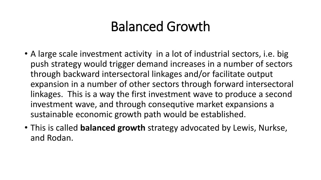 balanced growth balanced growth
