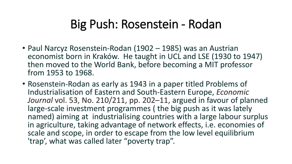 big push rosenstein big push rosenstein rodan