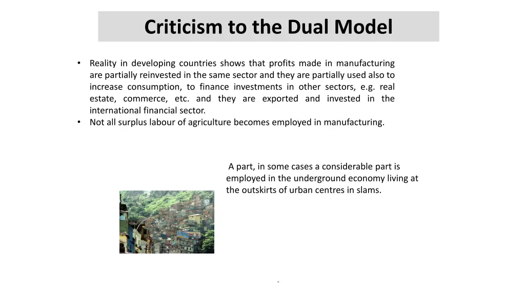 criticism to the dual model