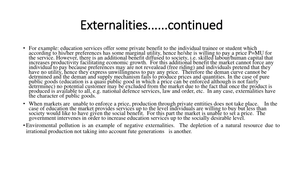 externalities continued externalities continued