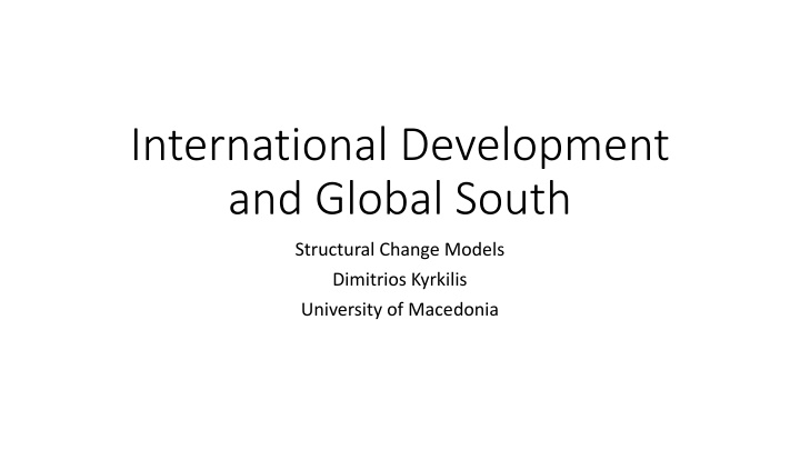 international development and global south