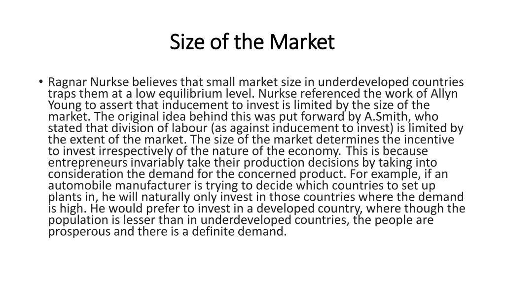 size of the market size of the market