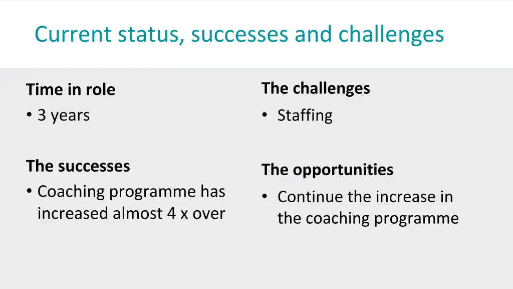 current status successes and challenges