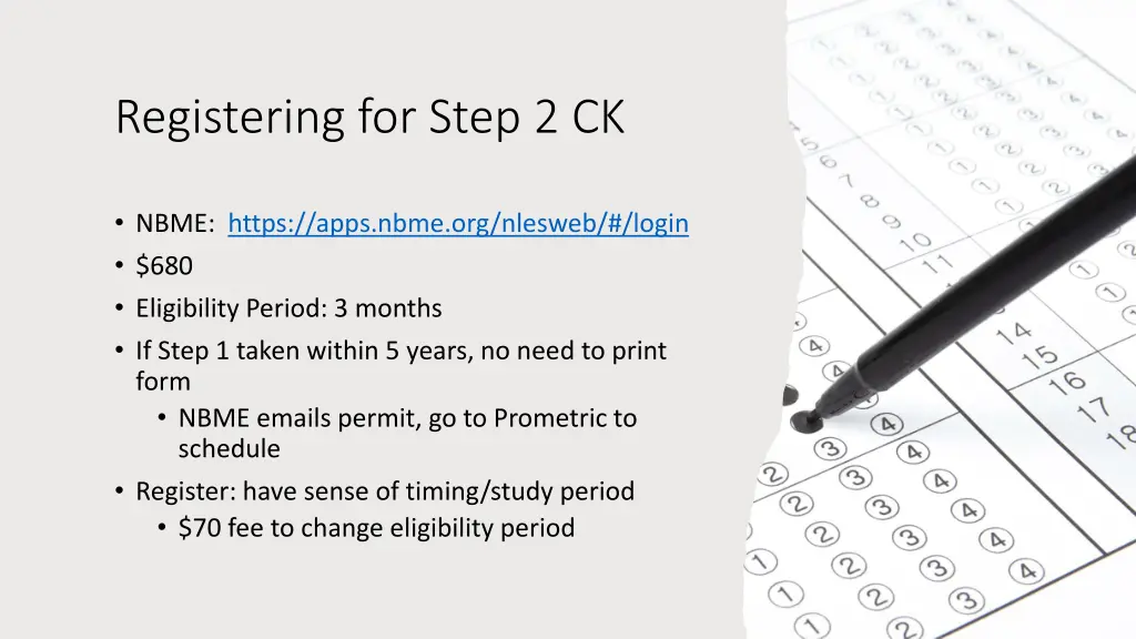registering for step 2 ck