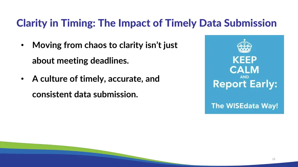 clarity in timing the impact of timely data