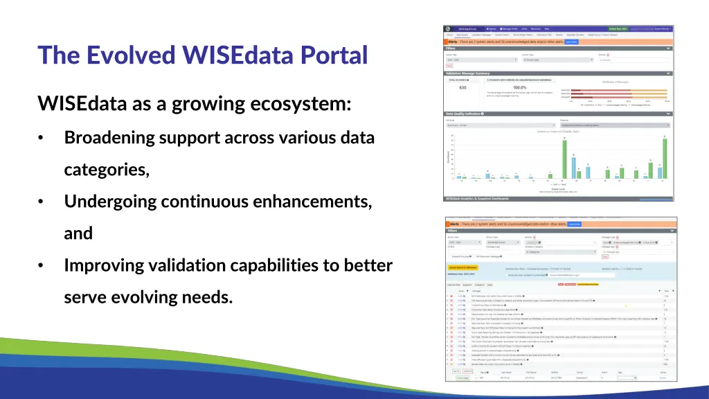 the evolved wisedata portal