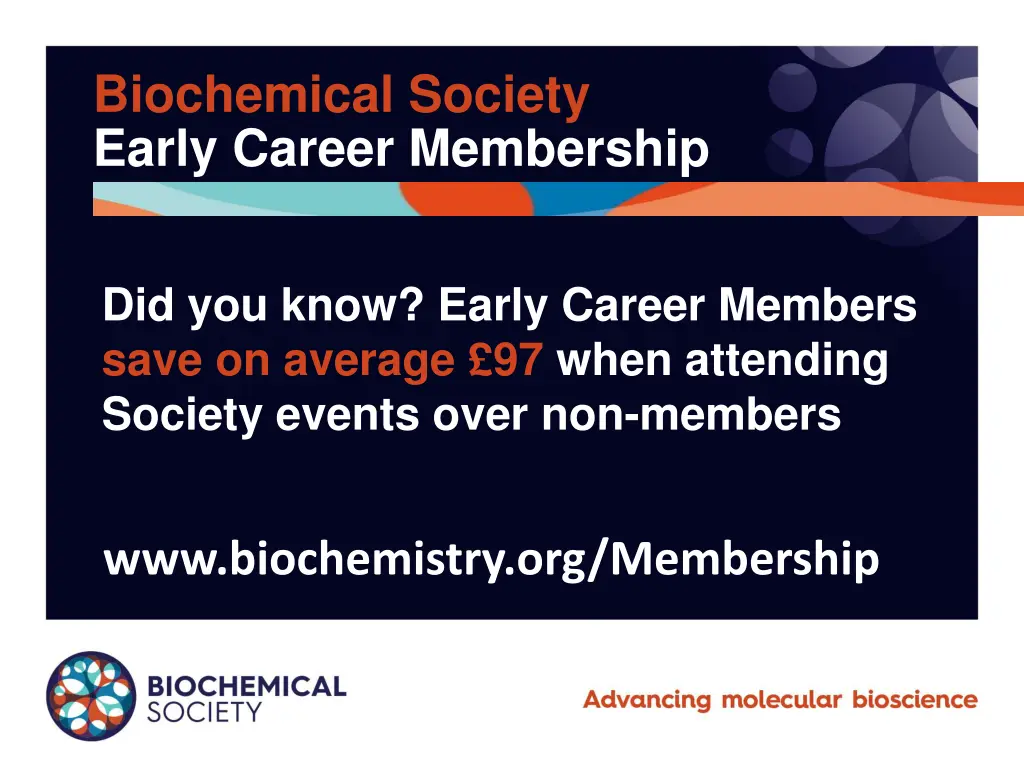 biochemical society early career membership 2