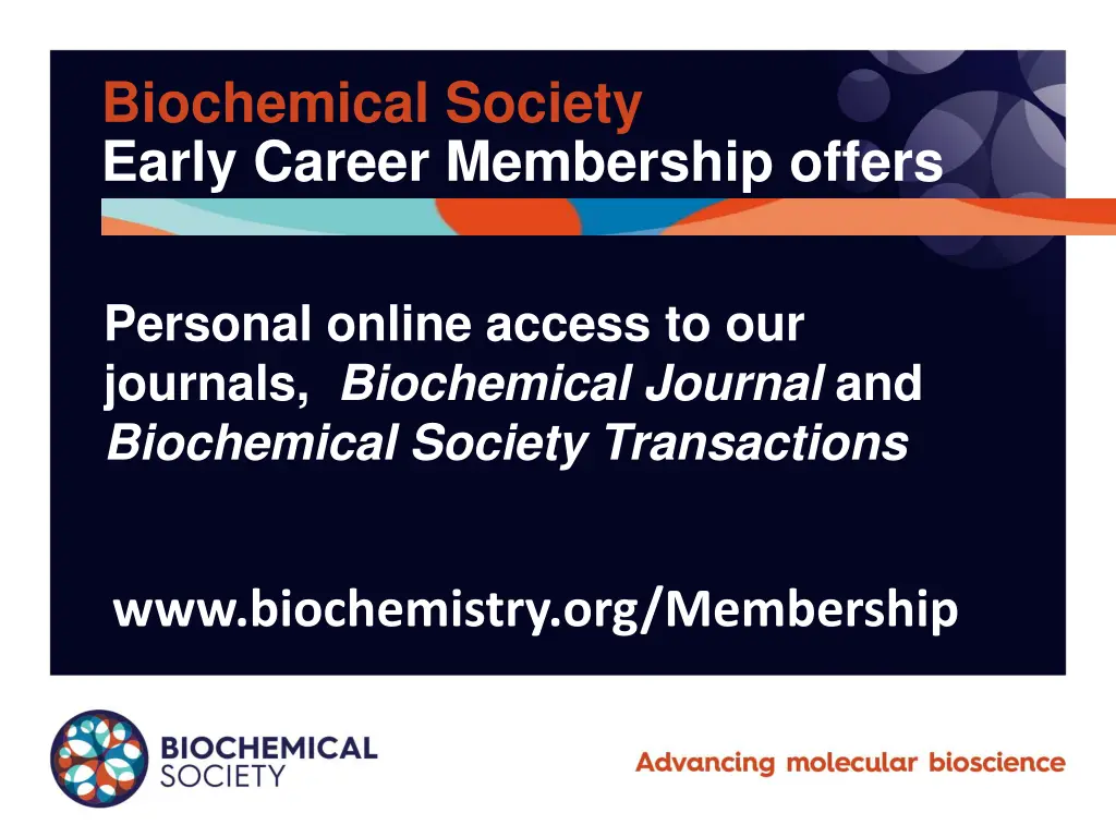 biochemical society early career membership offers 3