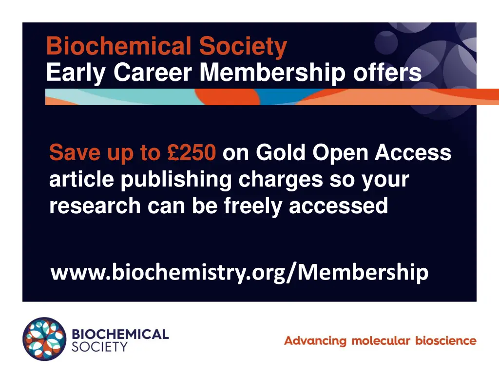 biochemical society early career membership offers 4