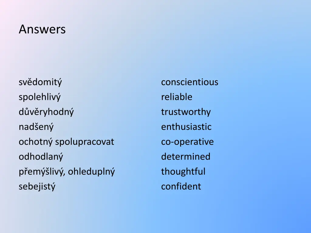 answers 1