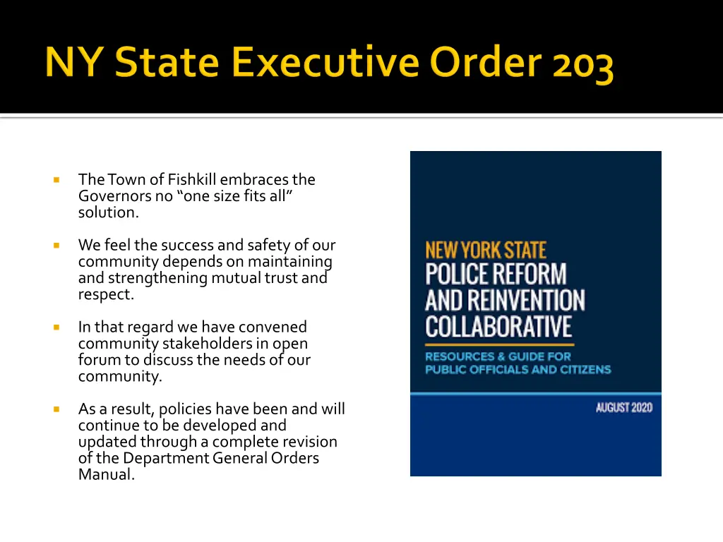 the town of fishkill embraces the governors