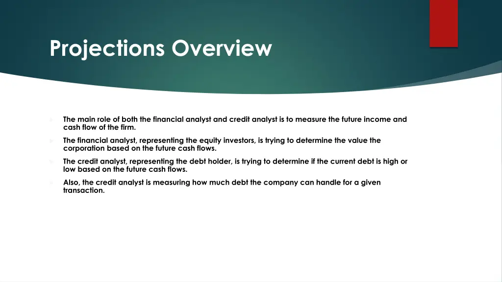 projections overview