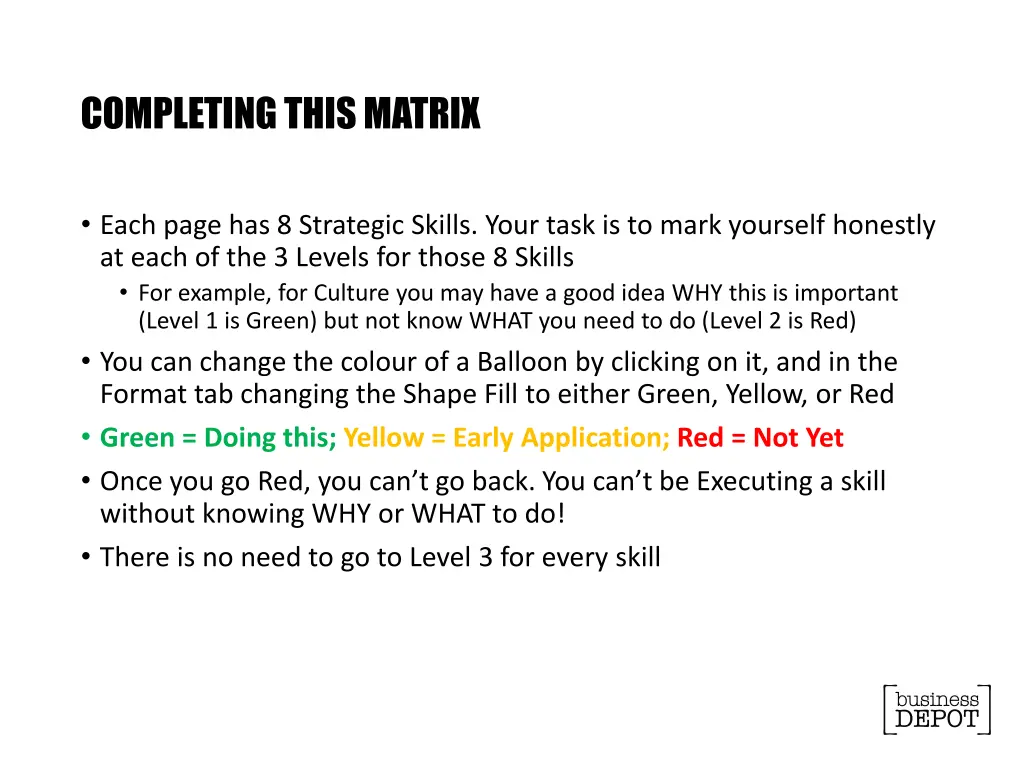 completing this matrix