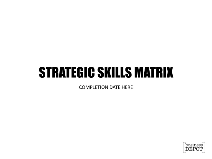 strategic skills matrix