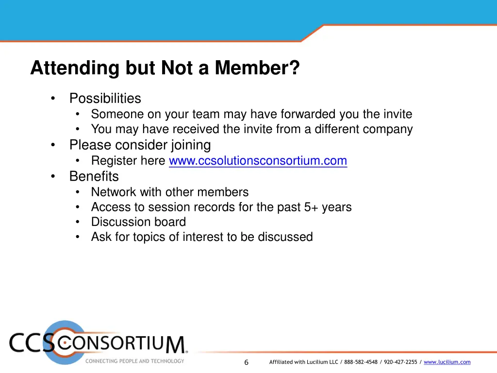 attending but not a member