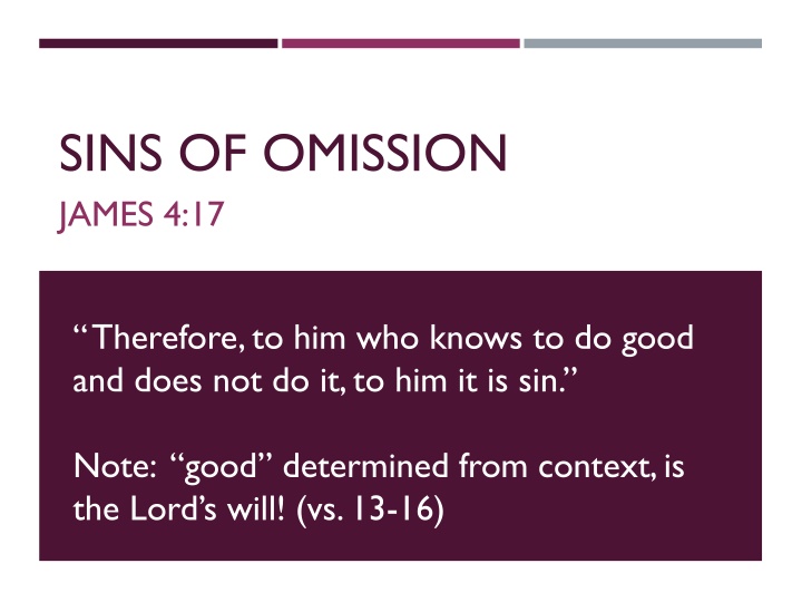 sins of omission james 4 17