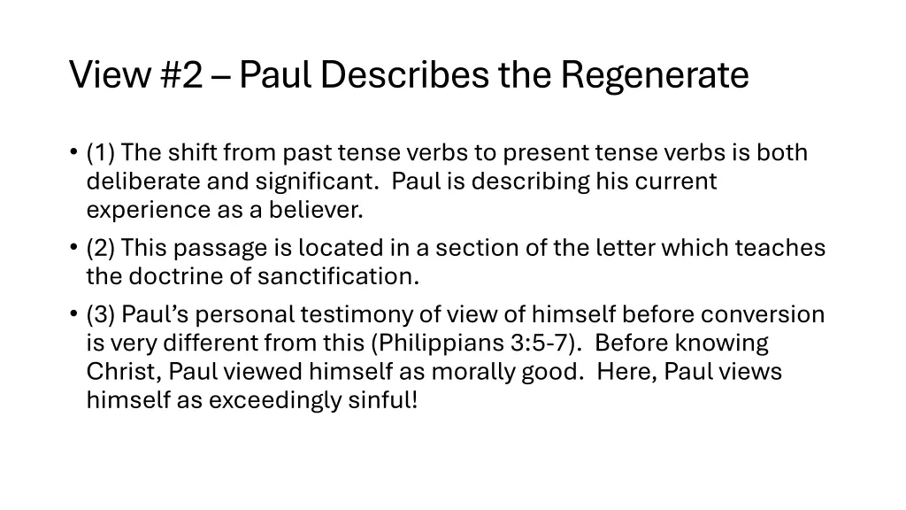 view 2 paul describes the regenerate