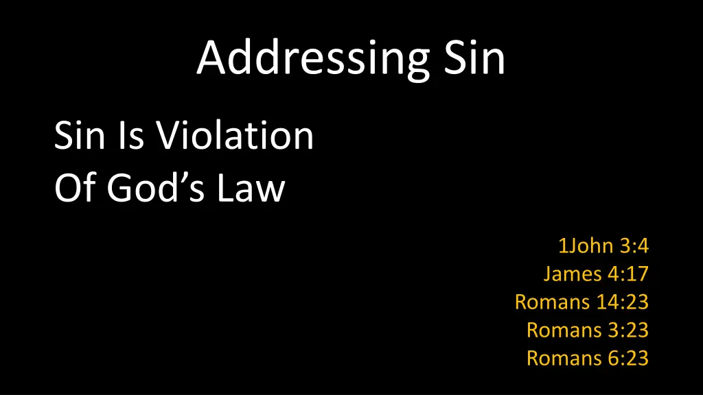 addressing sin 1