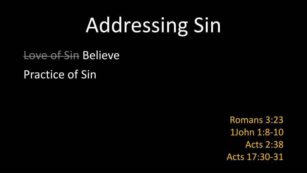 addressing sin 3