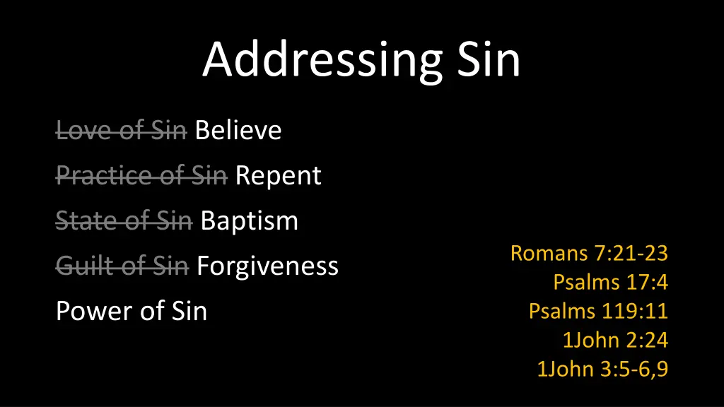 addressing sin 6